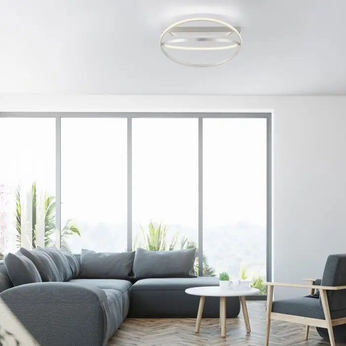 Paul Neuhaus Q-BELUGA Plafondlamp LED Zilver, 1-licht, Afstandsbediening Voordeelprijs