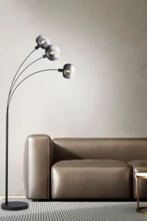 Weekendaanbieding Leuchten-Direkt ZEA Staande lamp Zwart, 3-lichts