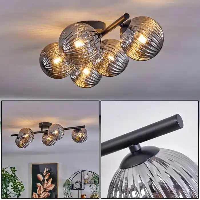 Chehalis Plafondlamp Rookkleurig, 5-lichts Must-Have