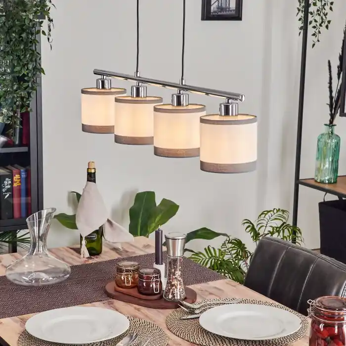 Rechtstreeks Van De Fabrikant Lohobe Hanglamp Chroom, Zwart, 4-lichts