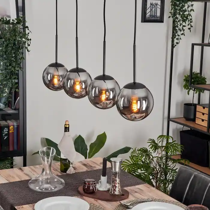 Tijdelijk Beschikbaar Gastor Hanger - Glas Rookkleurig, 4-lichts