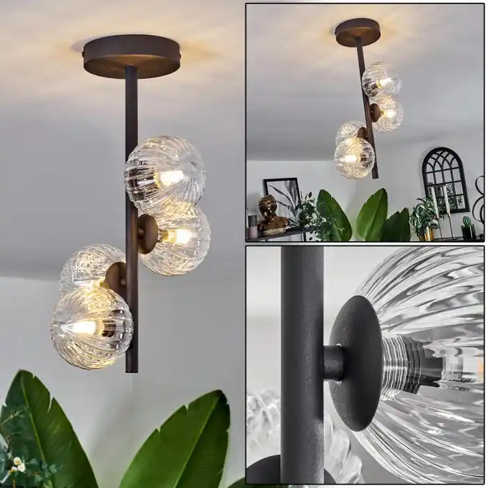 Aanbieding Chehalis Plafondlamp - Glas Duidelijk, 4-lichts