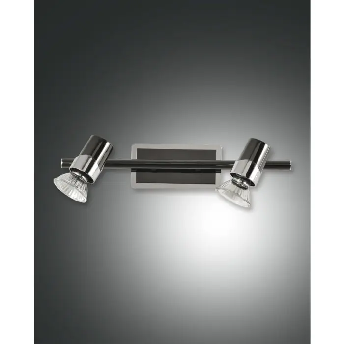 Nieuw Fabas Luce Alice Plafondlamp Chroom, Zwart, 2-lichts