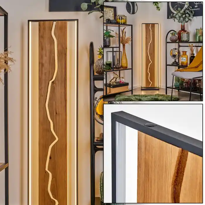 Terre Staande lamp LED Natuurlijke kleuren, Zwart, Wit, 1-licht Exclusieve Aanbieding