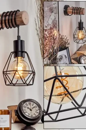 Yaak Muurlamp Natuurlijke kleuren, Zwart, 1-licht Gecertificeerd