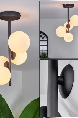 Aanbieding Chehalis Plafondlamp - Glas 10 cm, 12 cm Wit, 4-lichts