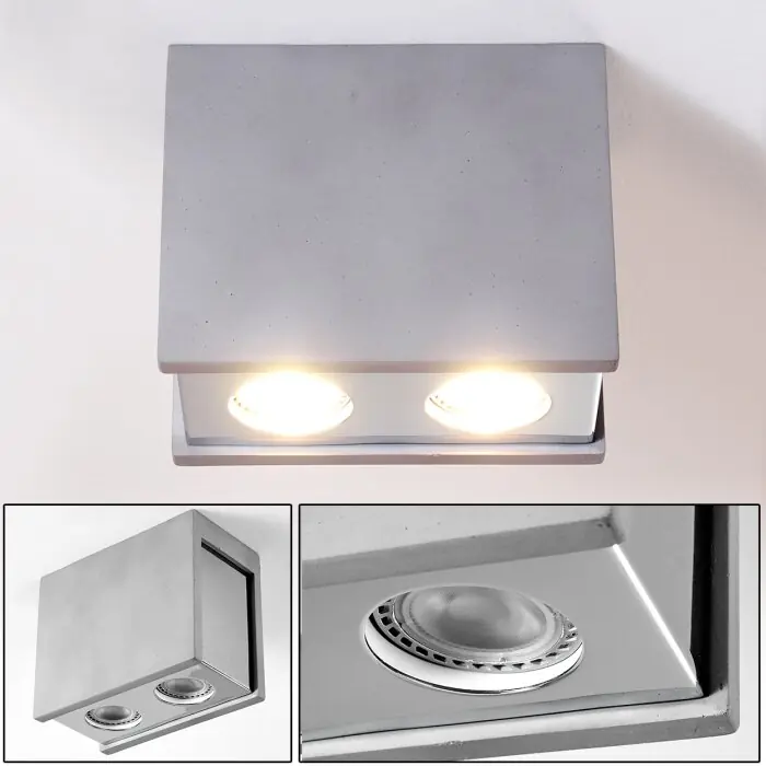 Braslo Plafondlamp Chroom, Grijs, 2-lichts Shop Nu