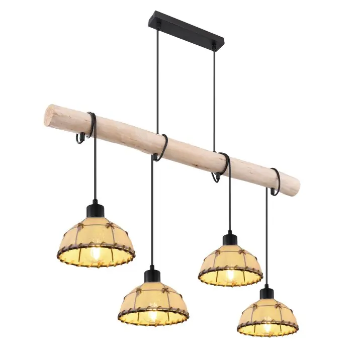 Globo REX Hanger Zwart, 4-lichts Koop Online