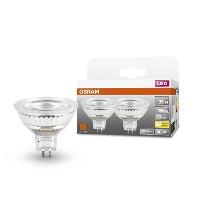 OSRAM set van 2 LED Star GU5.3 4,3 watt 2700 kelvin 396 Lumen Dagaanbieding