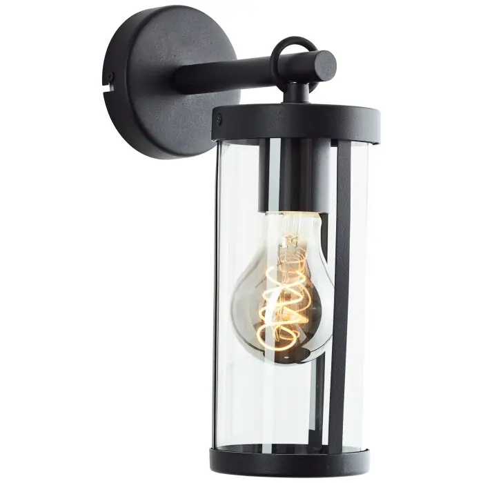 Express Levering Brilliant Sidney Buiten muurverlichting Zwart, 1-licht