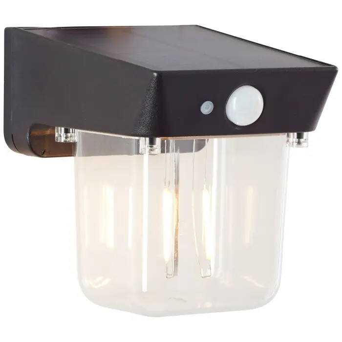 Superprijs Brilliant Parson Buiten muurverlichting LED Zwart, 1-licht, Bewegingsmelder