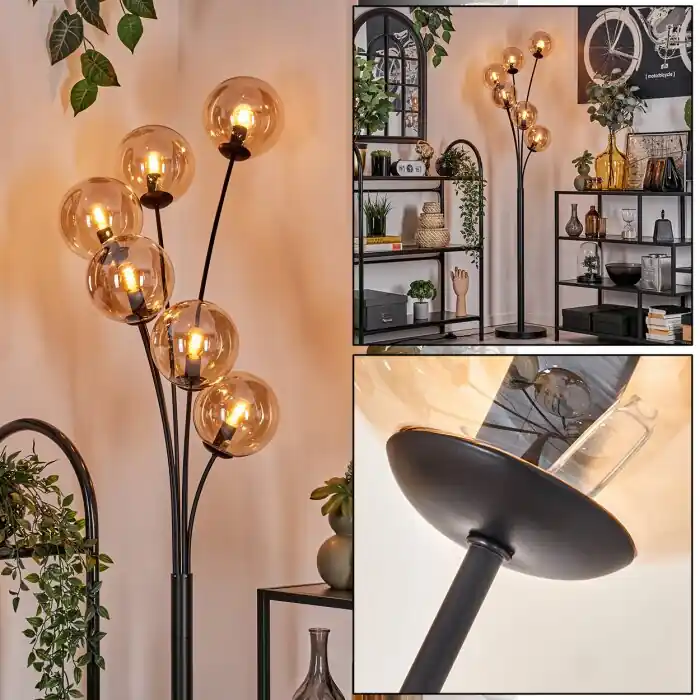 Hete Deal Gastor Staande lamp - Glas 15 cm Amber, 6-lichts