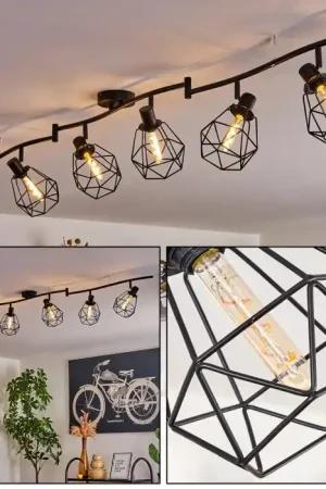 Yaak Plafondlamp Zwart, 6-lichts Actieprijs