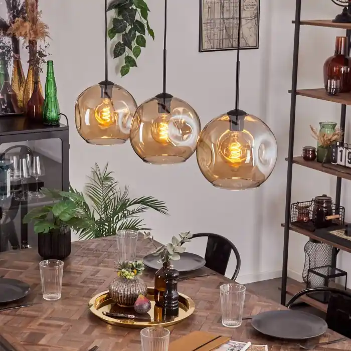 Ripoll Hanglamp Amber, 3-lichts Voordeelprijs