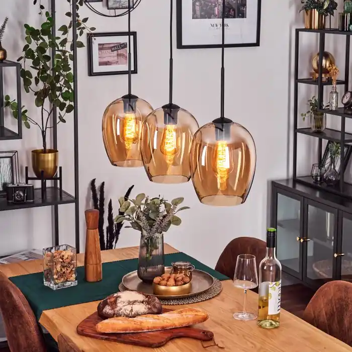 Beperkte Voorraad Vevino Hanglamp Zwart, 3-lichts