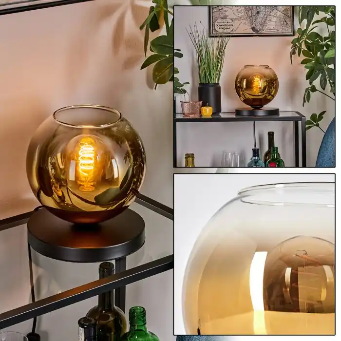 Koyoto Tafellamp 20 cm Goud, Duidelijk, 1-licht Uitverkoop