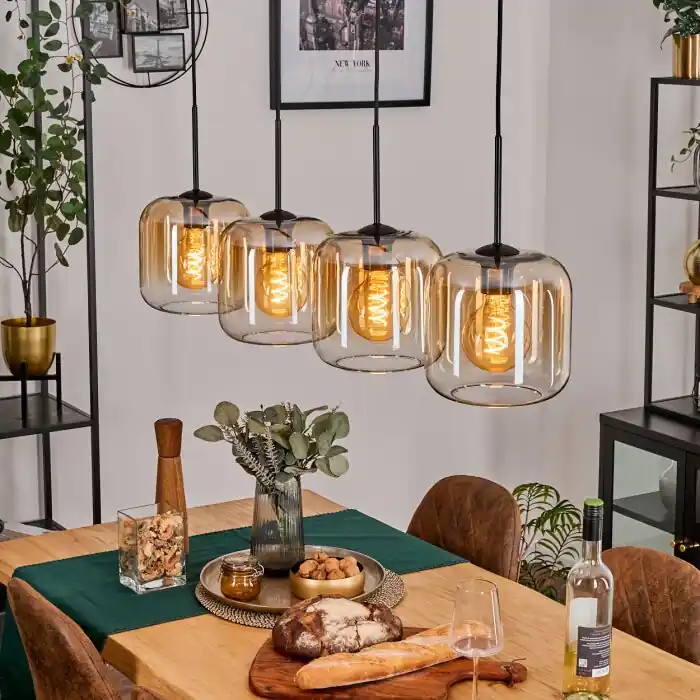 Lauden Hanglamp Zwart, 4-lichts Finale Uitverkoop