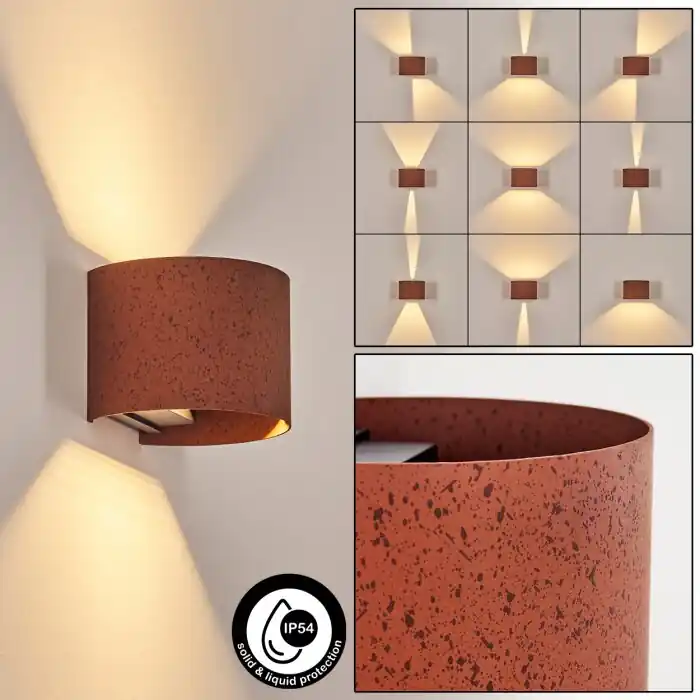 Tamarin Wandlamp voor buiten, Licht omhoog & omlaag, Wandlamp LED Roest, Zwart, 1-licht Uitverkoop