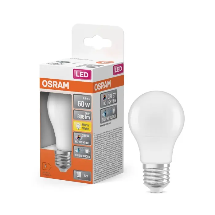 Osram E27 LED 9.4 Watt warm wit 806 Lumen Aanbieding