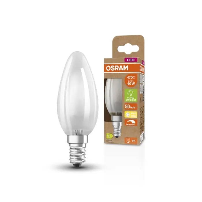 Osram E14 LED 2.9 Watt warm wit dimbaar 470 Lumen Uitverkoop
