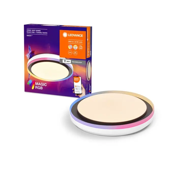 Nieuw Ledvance Wifi Plafondlamp LED Zwart, 1-licht, Kleurwisselaar