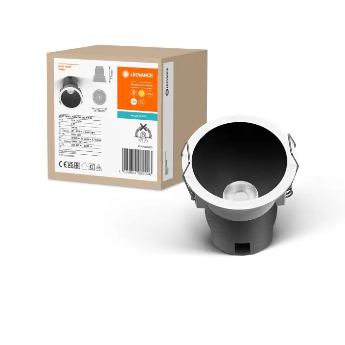 Beste Prijs Ledvance Twist Inbouw armatuur LED Zwart, Wit, 1-licht