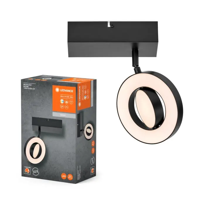 Laatste Kans Ledvance Decor Plafondlamp LED Zwart, 1-licht