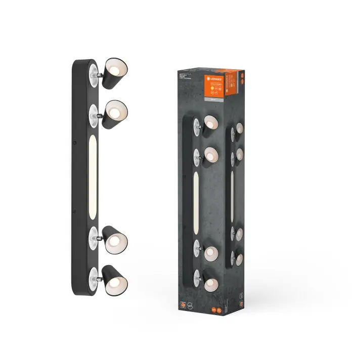 Ledvance Decor Plafondlamp LED Zwart, 4-lichts Meest Verkocht