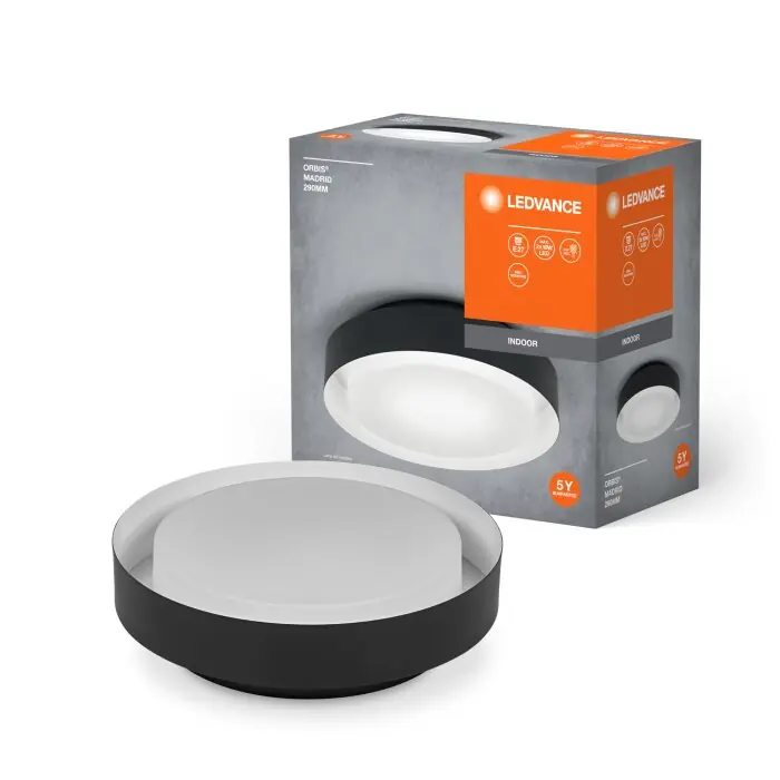 Ledvance Orbis Plafondlamp Zwart, Wit, 2-lichts Hete Deal