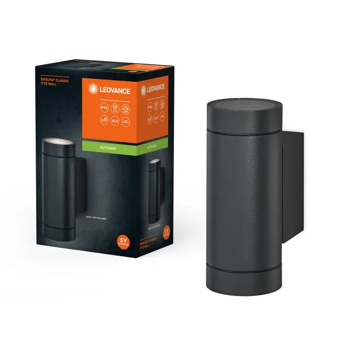 Betaalbaar Ledvance Endura Wandlamp Grijs, 2-lichts