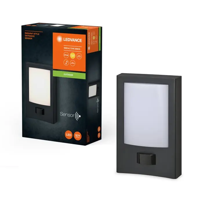 Koop Online Ledvance Endura Wandlamp voor buiten LED Grijs, 1-licht