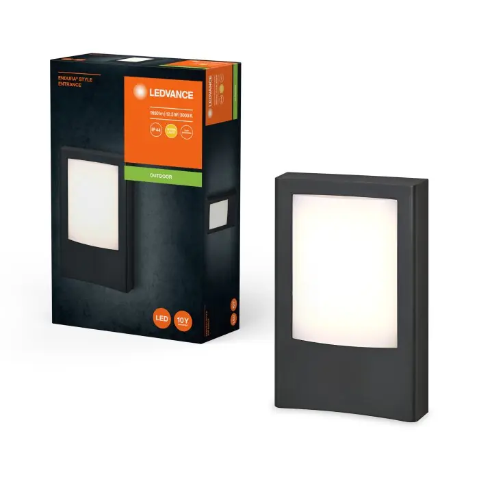 Ledvance Endura Wandlamp voor buiten LED Grijs, 1-licht Flitsaanbieding