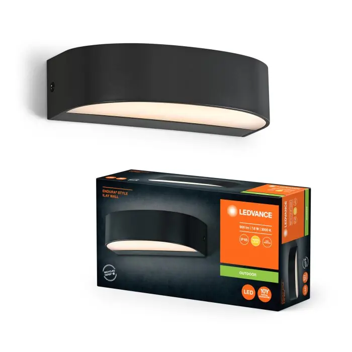 Dagaanbieding Ledvance Endura Wandlamp voor buiten LED Grijs, 1-licht