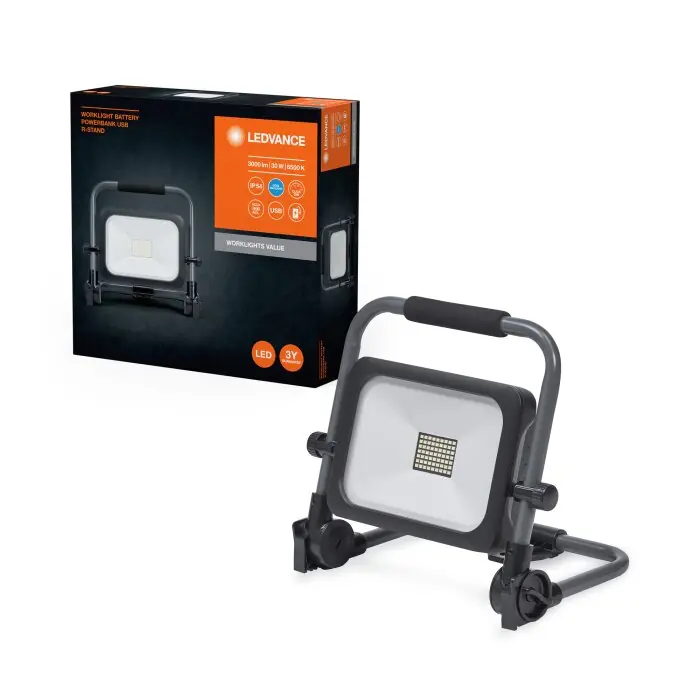 Ledvance Worklight Bouw spotlight LED Grijs, Zwart, 1-licht Flitsaanbieding