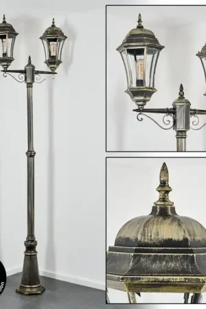 Actieprijs Etoe Kandelaar, Pad licht Goud, Zwart, 2-lichts