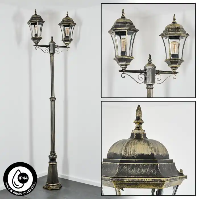 Actieprijs Etoe Kandelaar, Pad licht Goud, Zwart, 2-lichts