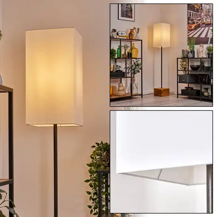 Seizoensaanbieding Geneva Staande lamp Natuurlijke kleuren, Zwart, 1-licht