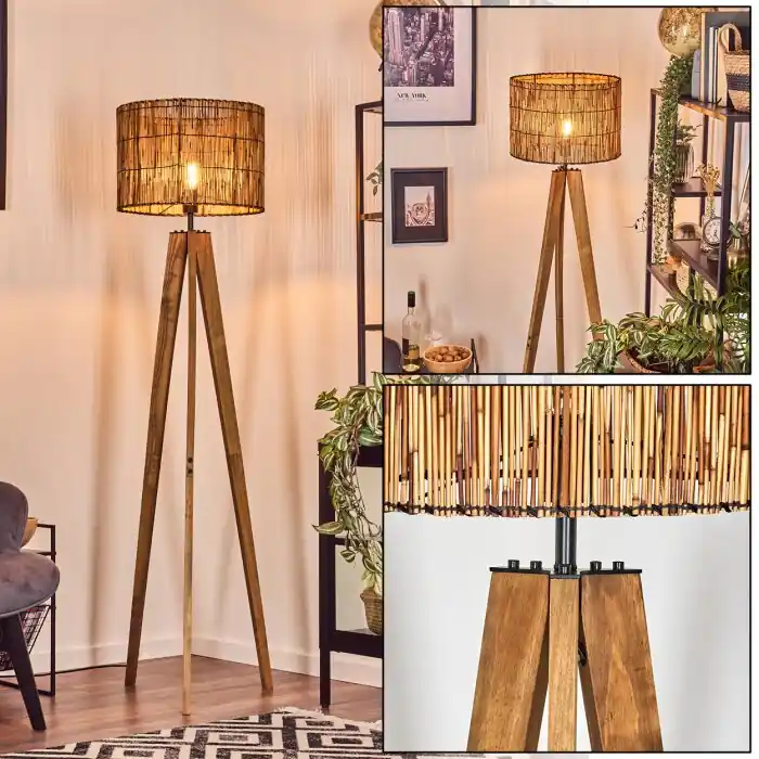 Beperkt Aanbod Cando Staande lamp, Leeslamp Natuurlijke kleuren, Zwart, 1-licht