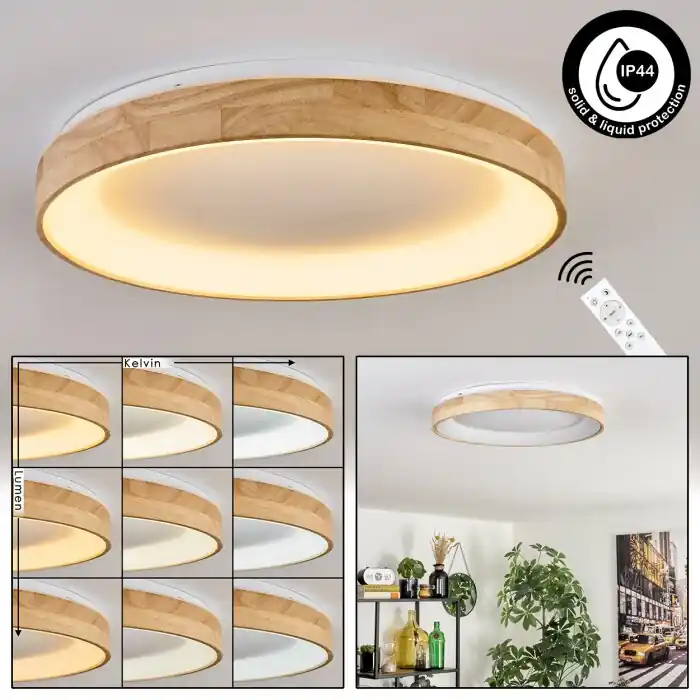 Lockeby Plafondlamp LED Natuurlijke kleuren, Wit, 1-licht, Afstandsbediening Beste Prijs