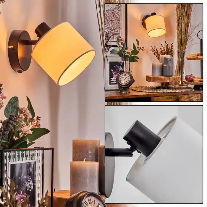 Bassagoda Wandlamp, Muurspot Zwart, 1-licht Populair