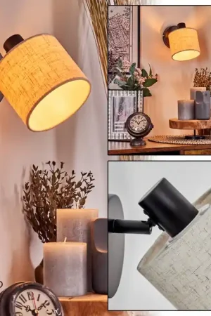 Bassagoda Wandlamp, Muurspot Zwart, 1-licht Alleen Vandaag