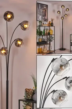 Weekendaanbieding Ripoll Staande lamp Zwart, 5-lichts