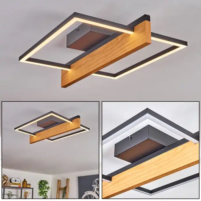 Pompu Plafondlamp LED Natuurlijke kleuren, Zwart, 1-licht Gecertificeerd