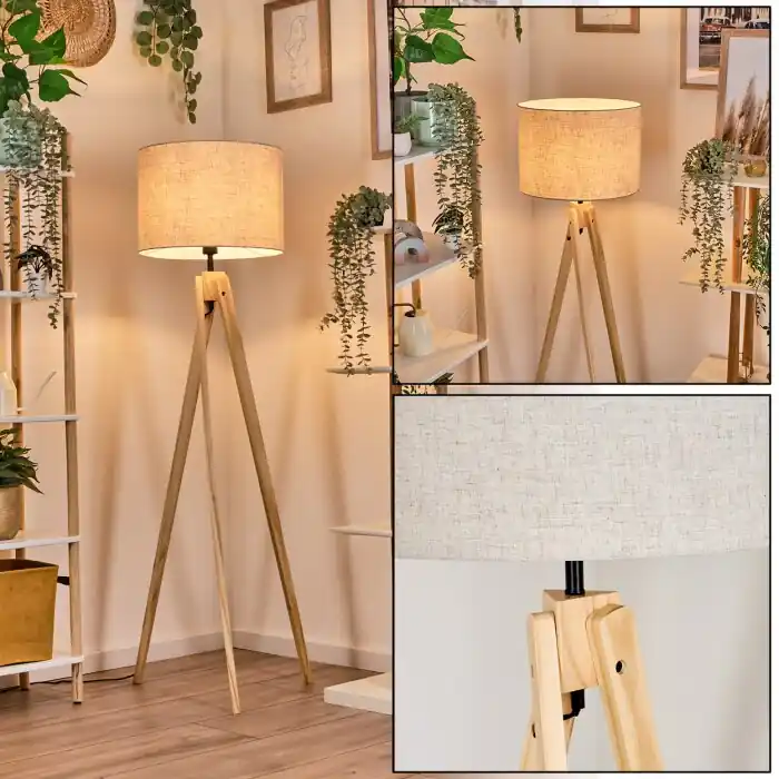 Bassagoda Staande lamp Natuurlijke kleuren, 1-licht Goedkoop