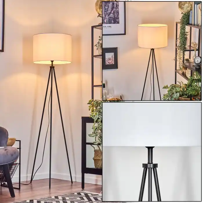 Koop Vandaag Bassagoda Staande lamp Zwart, 1-licht