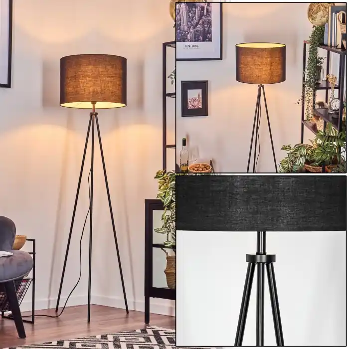 Koop Vandaag Bassagoda Staande lamp Zwart, 1-licht