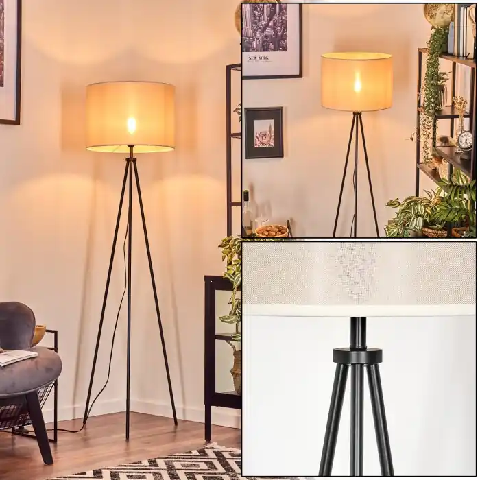 Koop Vandaag Bassagoda Staande lamp Zwart, 1-licht