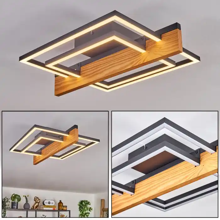 Pompu Plafondlamp LED Natuurlijke kleuren, Zwart, 1-licht Rechtstreeks Van De Fabrikant