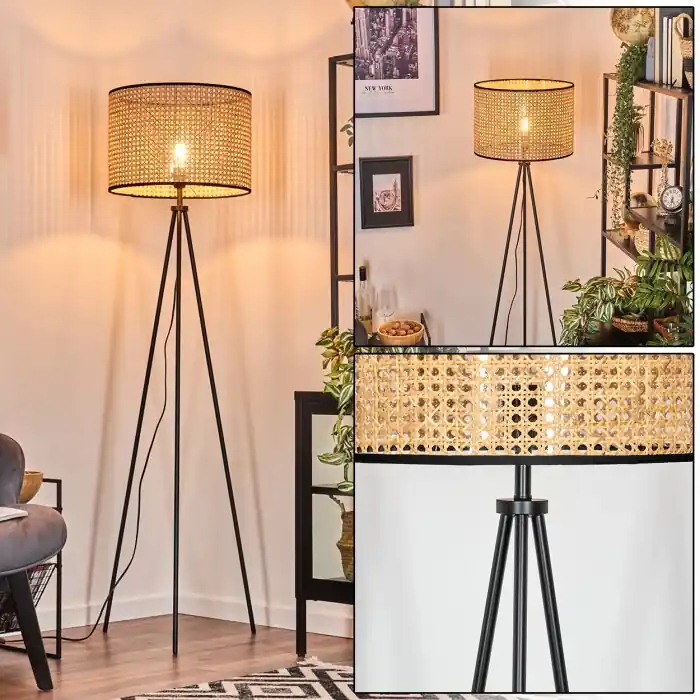 Ramila Staande lamp Natuurlijke kleuren, Zwart, 1-licht Koop Vandaag