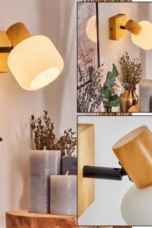 Beperkte Voorraad Miguas Wandlamp Chroom, Natuurlijke kleuren, Zwart, 1-licht